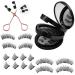 AUOCATTAIL Magnetic Eyelashes Kit  12 Pairs Magnetic False Eyelashes 3D Dual Magnets Extension Reusable Soft Natural No Glue Needed