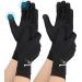 2 Pairs Copper Arthritis Gloves with Touch Screen, Full Finger Compression Gloves for Men Women Relieve Hand Pain Swelling and Carpal Tunnel, Support Wrist and Hand Joint (Black, Large (2 Pairs)) Black Large (2 Pairs)