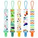 Aolso 5pcs Baby Pacifier Chain Dummy Clip Boys Pacifier Holders Set with Plastic Clasp Baby Teething Toys Fit All Dummies & Soothers & Teething Toys 5pcs-Boy