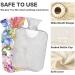 NAANLE Hot Water Bottle with Cover - Watercolor Spring Flower | 2L Transparent Heater for Back Pain Relief & Neck Therapy - Buy Online on GoSupps.com