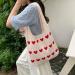 Buy Lovehomily Women's Color Blocked Crocheted Shoulder Bag - Light Large Capacity Handbag with Top Handle & Pendulum Pocket in Apricot | International Shipping Available - Buy Online on GoSupps.com