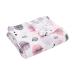 Miracle Baby muslin blanket swaddle Cotton Summer 110x150cm 115x150cm for Boys Girls Hedgehog and Rabbita Layer 115 x 150 cm