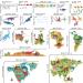 Dinosaur World Map Kids Wall Stickers - Educational & Removable Decals for Nursery & Bedroom Decor - Buy Online on GoSupps.com