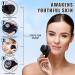 2 PCS Silicone Facial Cleansing Brush Set - 2 in 1 Face Exfoliator & Scrubber with Lid, Hairband, Hooks - Soft Bristle Brush for Deep Pore Cleansing - Black & White - Buy Online on GoSupps.com