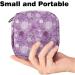 Purple Flowers Portable Menstrual Cup & Pad Storage Bag for Girls & Women - Zipper Pocket Art Design - Buy Online on GoSupps.com