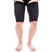 Doc Miller Thigh Compression Sleeve - 1 Pair, Quad & Thigh Wrap for Men and Women - Enhanced Blood Circulation, Muscle Recovery, Upper Thigh Support - Anti-Slip Silicone Band - Black, X-Large - Buy Online on GoSupps.com