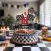 Sriburcio Black Glitter Race Car 18 Cake Topper Happy 18th Birthday/Cheer to 18 Years Race Car Themed 18th Birthday Party Decorations - Buy Online on GoSupps.com