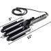 Tru Beauty Foldable 3 Barrel Curling Iron with LED Display - Quick Heat, Tangle-Free Cord - Automatic Hair Styling Tool for All Hair Types in Black - Buy Online on GoSupps.com