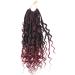 Box Braids Curly Ends Box Braid Crochet Hair Prelooped Synthetic Crochet Braids (14inch T118) - Buy Online on GoSupps.com