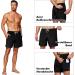 Hmiya Men's 2-in-1 Quick-Drying Swimming Trunks - Black Compression Board Shorts with Zip Pockets - XL - Buy Online on GoSupps.com
