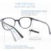 Women's Reading Glasses 4-Pack Large Round Frame Readers with Spring Hinges and Pouches | Mix Color 2.25x Magnification - Buy Online on GoSupps.com