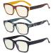 Eyekepper 3 Pack Blue Light Filter Glasses Men Women - Large Square Frame Computer Reading Glasses Anti Screen Glare Blue Ray +1.50 +1.50 Blue Light Blocking-b40-3 Pairs