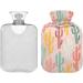 NAANLE Cartoon Tropical Cactus Heat Bottle - 1L Hot Water Bag for Menstrual Cramps & Pain Relief | Hand & Foot Heat Therapy - Buy Online on GoSupps.com