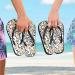 Mnsruu Halloween Damask Flower Pumpkin Flip Flops | Stylish Flip Sandals for Home Spa & Travel | XXL Size for Men & Women - Buy Online on GoSupps.com