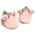 RVROVIC Baby Boys Girls Plush Winter Snow Boots Bowknot Anti Slip Warm Fleece Infant Boots Toddler Prewalkers 6-12 Months A Pink