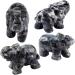 Nupuyai Black Moonstone Elephant Figure | Gemstone Crystal Lucky Charm | Reiki Feng Shui Decoration | Healing Stone | International Shipping - Buy Online on GoSupps.com