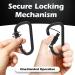 Gold Lion Gear Aluminum Carabiner with Lock 3 Inch (5 Pack) - Heavy Duty Black D Shape Buckle for Keychains, Backpacks - Buy Online on GoSupps.com