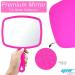 Professional Hand Held Vanity Mirror - Salon Style Makeup Tool with FREE Towel (Pink) - Buy Online on GoSupps.com