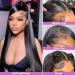 Maxine Hair 10A Brazilian Remy Human Hair 13x6 HD Lace Front Wig for Black Women - 30 Straight Wig 180% Density - Adjustable Straps - Natural Color - Buy Online on GoSupps.com