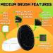 Veeta Superior Wave Brush for Men 360 with Protective Cover - Medium Palm Wave Brush with 100% Synthetic Flex Bristles for Defined Wave Pattern - Buy Online on GoSupps.com