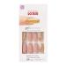 KISS Gel Fantasy Ready-to-Wear Press-On Sculpted Gel Nails Background Long Pink and Gold High Arch Nail Kit with 24 Mega Adhesive Tabs Pink Gel Glue Manicure Stick Mini File and 28 Fake Nails 24 Count (Pack of ...