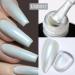 Pearl Glitter Nail Polish - Glitter Gel Nail Polish - Reflective Sparkle Shiny Silver Nail Gel - Pearlescsent Spiral Gel Soak Off UV LED for Home Manicure Nails Art DIY Design white - Buy Online on GoSupps.com
