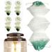 4 Pack Lantern Mantles for Gas Lamp, 3-Layer Type Accordion Shape with 2 Install Clip