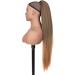 PORSMEER 30 Inch Yaki Straight Drawstring Ponytail Clip In Extensions for Women Kinky Straight Pony Tail Extensions Hair Extensions Ponytail (Black mix blonde) - Buy Online on GoSupps.com