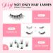 Parrarri Half Eyelashes - 10 Pairs Cat Eye 3D Reusable Fake Lashes | Premium Quality Artificial Eyelashes H-16 - Buy Online on GoSupps.com