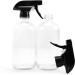 Cornucopia 16oz Clear Glass Spray Bottles (2 Pack) with Chalk Labels - Boston Round, 3-Setting Adjustable Sprayers - Buy Online on GoSupps.com
