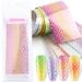Mermaid Nail Foils Gradient Fish Scale Nail Art Stickers Nail Supplies Charms Holographic Adhesive Paper Wave Design for Acrylic Nail Manicure Decals Full Cover Wraps Decorations 10pcs