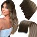 LAAVOO Balayage Tape In Hair Extensions - Virgin Dark Brown to Light Brown Seamless 35cm #4/7/80 10PCs - Perfect for Natural Volume & Length - Buy Online on GoSupps.com