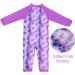 weVSwe Baby Toddler Boy Swimsuit UPF 50+ Sun Protection Rash Guard with Crotch Zipper | Purple Fish Scales | 0-3 Years - Buy Online on GoSupps.com