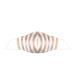 Mulberry Silk Face Mask by 22Silk - Fashionable Reusable & Adjustable Women s Face Mask 3D Chin Design for Flattering Fit & Comfort Breathable Cooling 100% Grade 6A Silk (Stripe - Nude)