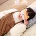 Cute Plush Corgi Brown Smile Eye Mask for Kids & Adults - Funny Cartoon Animal Design for Sleeping - Soft Blindfold Eye Shade for Restful Sleep - Buy Online on GoSupps.com
