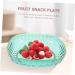 COOLHIYA Fruit Tray Glass Food Container Food Tray Terrarium nut Serving Tray Dessert Bowl Salad Bowl Counter Green 23.5X23.5X6CM - Buy Online on GoSupps.com