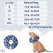 Supet Halskrause Inflatable Dog & Cat Collar | Adjustable Post-Op Protective Blue Bone Collar (L: 27.9-35.6cm) - International Shipping - Buy Online on GoSupps.com