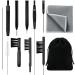 12 Pieces Hearing Aid Cleaning Tools Hearing Aid Cleaning Kit Hearing Aid Case Cleaner Kit with Wax Loop and Magnet Multi-Functional Earphone Earbuds Cleaner Kit with Velvet Bag