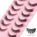 Glowing Win Cat Eye False Eyelashes - 7 Pairs Faux Mink Fluffy Lashes for Natural Look | Reusable Handmade Wispy Fake Lashes - M50 - Buy Online on GoSupps.com