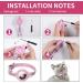 Mouyou Leather Airtag Cat Collar - Adjustable Pink Neck Band for Cats & Small Dogs | Safety Lock & Holder for Tracking (28-37cm) - Buy Online on GoSupps.com