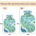 Naanle Blue Paisley Flowers Heat Bottle - 2L Large Transparent Hot Water Bottle for Heat & Cold Therapy - Pain Relief for Bed Hands & Feet - Buy Online on GoSupps.com