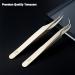 Fnyes Eyelash Sink & Professional Tweezers Set - Stainless Steel Gold-Plated Precision Eyelash Extension Tools - 2 Pieces - Buy Online on GoSupps.com