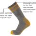CEREBRO Merino Wool Men's Hiking Socks 4 Pairs - Moisture Wicking Mid-calf Cushioned Socks for Trekking Outdoors - Yellow, Green, Red, Blue - Buy Online on GoSupps.com