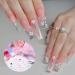 3D Nail Art Gem Kit - Acrylic Butterfly White Flowers Bear Star AB Crystals Cute Nail Charms 3Box Jewelry & Crafting Accessories with Tweezer - Buy Online on GoSupps.com