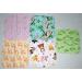 1 Ply Printed Flannel 8x8 Inches Little Wipes Set of 5 Wildlife Babies