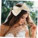 FOMIYES 1pc Bow Hairpin Wedding Hair Clips for Brides Vintage Hair Bows Hair Accessories for Women Wedding Hair Bows Barrettes Bowknot Hairpins Cotton Yarn Girl White Dress Crocodile Skin - Buy Online on GoSupps.com