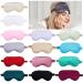 14PCS Sleep Eye Masks Soft Eye Cover for Sleeping Satin Blindfold Eyeshade with Elastic Strap for Women Men