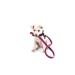 IDC Color & Gray rubberized leash 20 mm x 1 m with loop pink-gray Pink-gray 20 mm x 1 m (with loop)