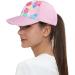 Muryobao Womens Ponytail Baseball Cap Adjustable High Messy Bun Ponycap Lightweight Quick Drying Hat Pink Pineapple One Size - Buy Online on GoSupps.com