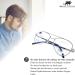 Blue Light Filter Reading Glasses - Venice Silver Metal Pilot for Men & Women - +2.50 Anti Blue Light Computer Glasses for Gamers - Buy Online on GoSupps.com